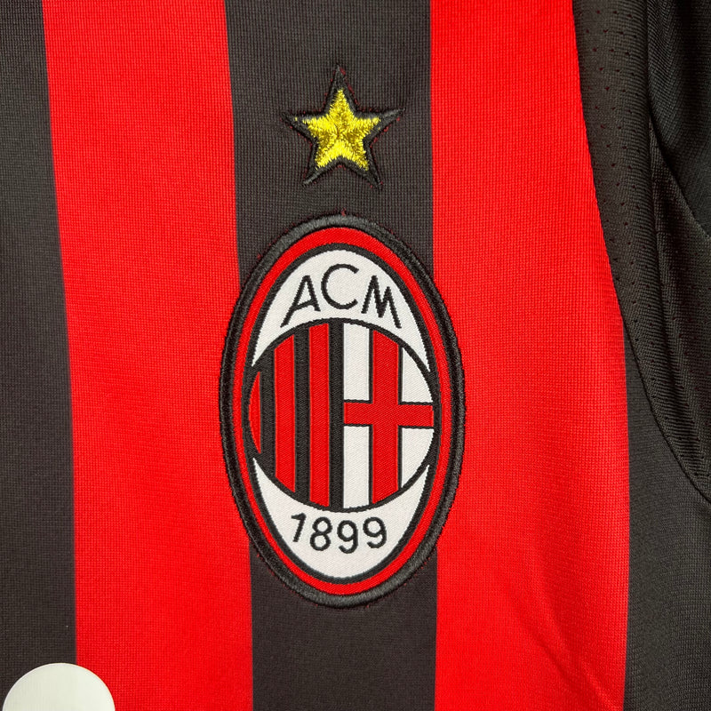 Camisa Milan Titular manga longa 09/10 - Versão Retro